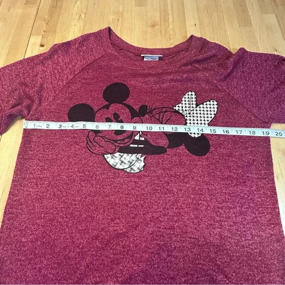 Disney Parks Maroon Sweater with Mickey & Minnie - Picture 5 of 9
